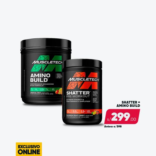 PACK AMINO BUILD TROPICAL + SHATTER RAINBOW FRUIT CANDY