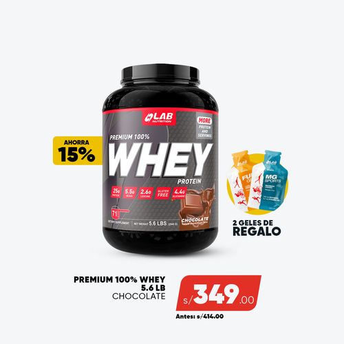 PACK PREMIUM WHEY CHOCOLATE 5LB +GELES