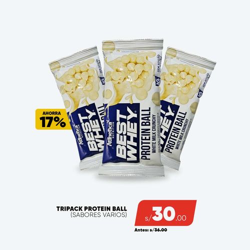 PACK X3 PROTEIN BALL CHOCOLATE BRANCO