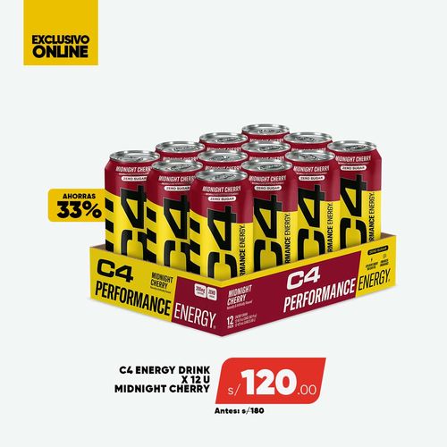 PACK C4 ENERGY 12 MIDNIGHT CHERRY