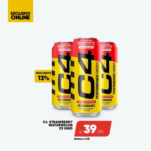 PACK C4 ENERGY 3 STRAWBERRY WATERMELON