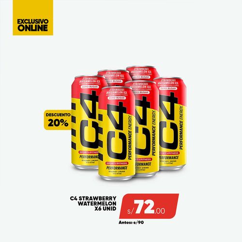 PACK C4 ENERGY 6 STRAWBERRY