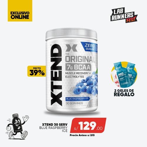PACK XTEND BCAA BLUE RASPBERRY 30 SERV + 2 GEL MG