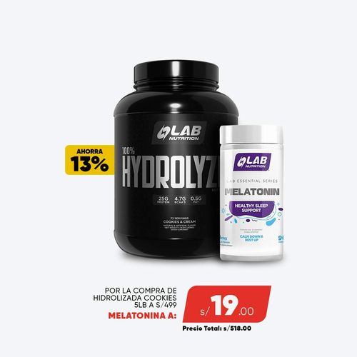 PACK HYDROLYZED COOKIES AND CREAM 5LB + MELATONIN