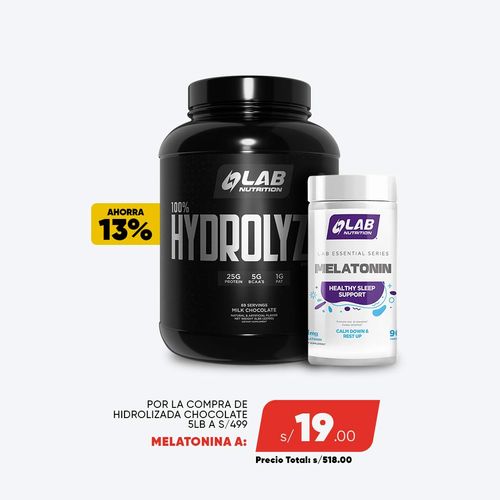 PACK HYDROLYZED MILK CHOCOLATE 5LB + MELATONIN