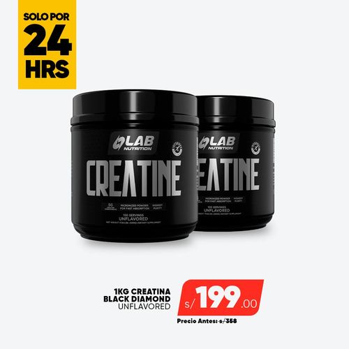 PACK 2 CREATINA BLACK DIAMOND 500G