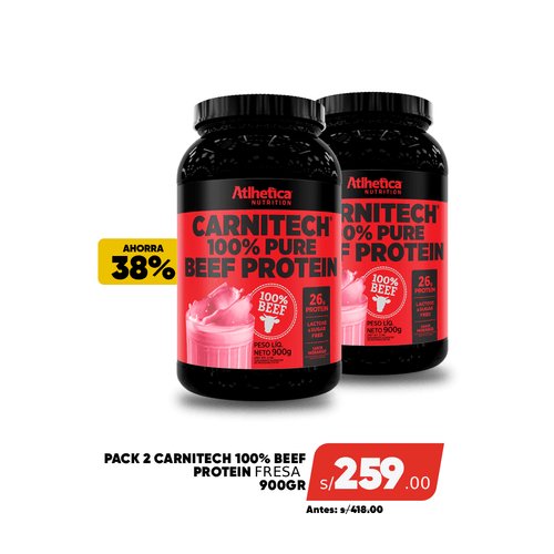 PACK 2 BEEF PROTEIN FRESA 900GR