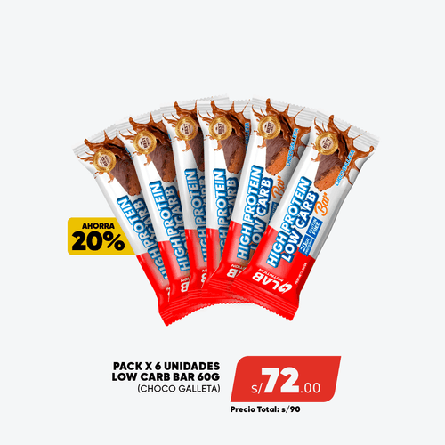 PACK 6 HIGH PROTEIN LOW CARB CHOCO GALLETA